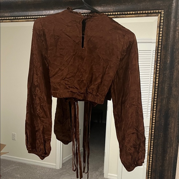 Love, Whit by Whitney Port - Brown Crop Top - Picture 6 of 8